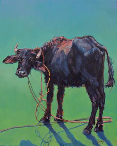 Original Figurative Animal Paintings by Patricia A Griffin