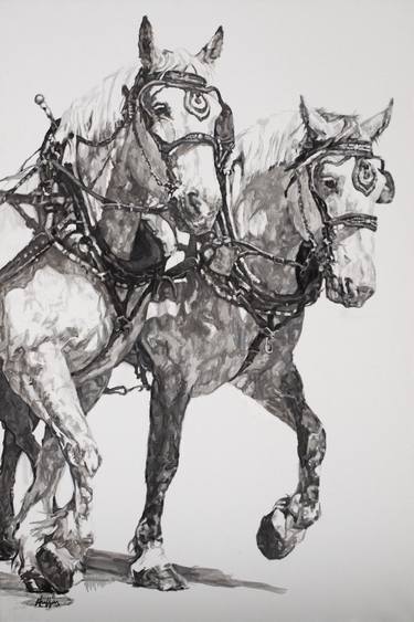 Print of Horse Paintings by Patricia A Griffin