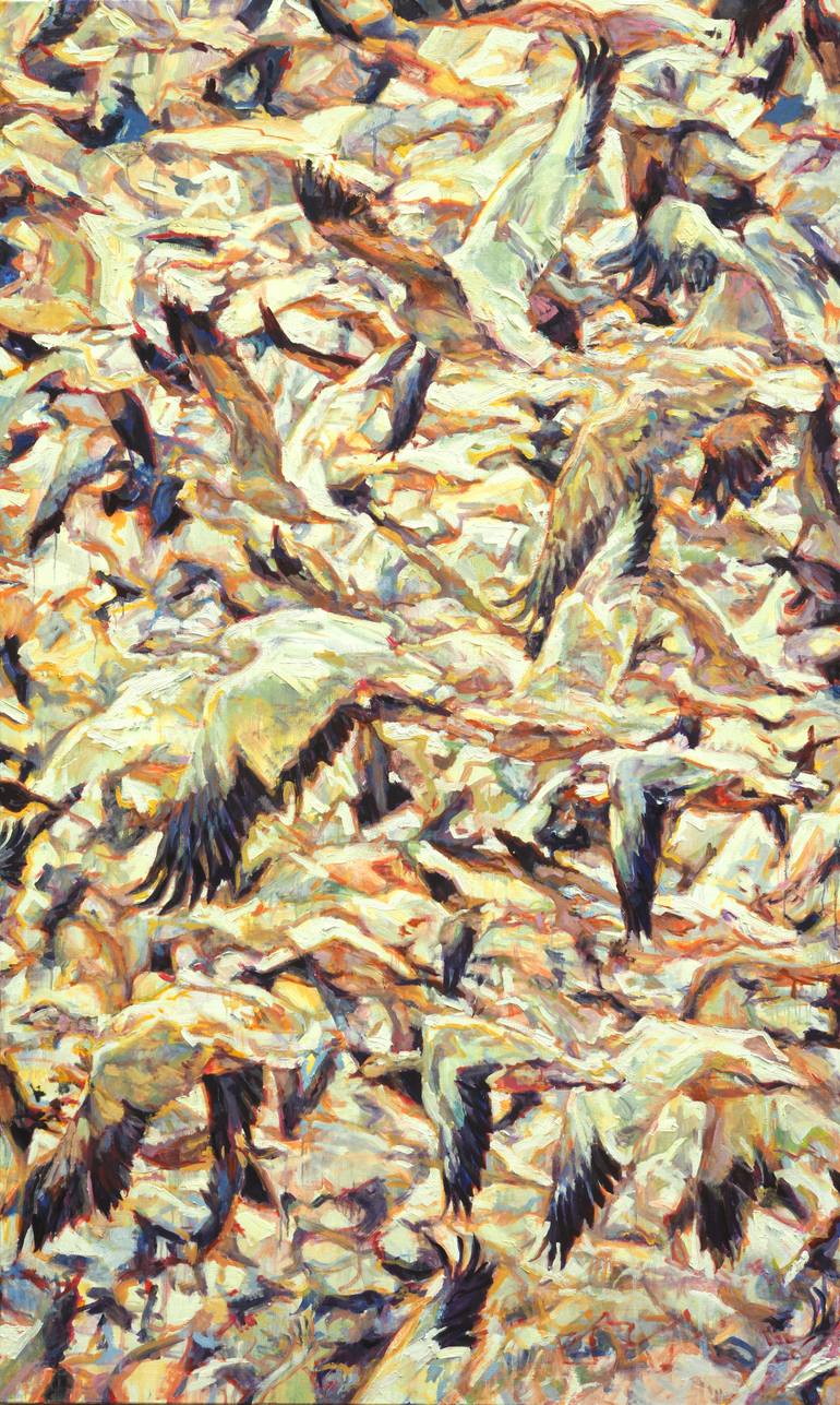 Original Abstract Expressionism Animal Painting by Patricia A Griffin