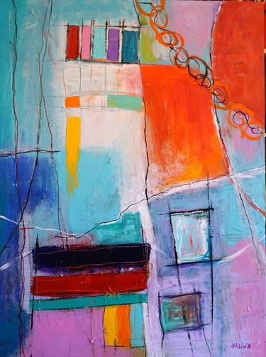 Original Abstract Paintings by HALINA GRZYB