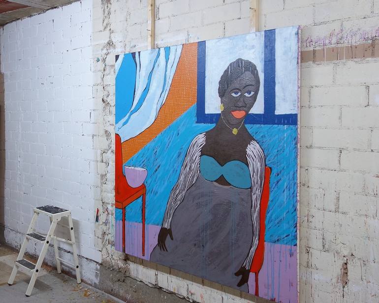Original Figurative Pop Culture/Celebrity Painting by Aloaye Norris Adoro