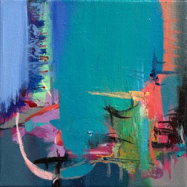 A STUDY OF SPACE IN TURQUOISE, Abstract Landscape thumb