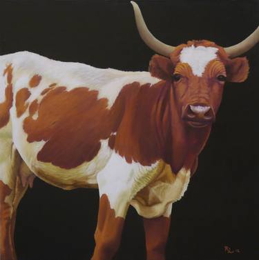 Print of Cows Paintings by ReneeLaure Moniot Stornaiuolo