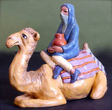 Morracan Woman Riding on a Camel (Berbere Tribe) thumb