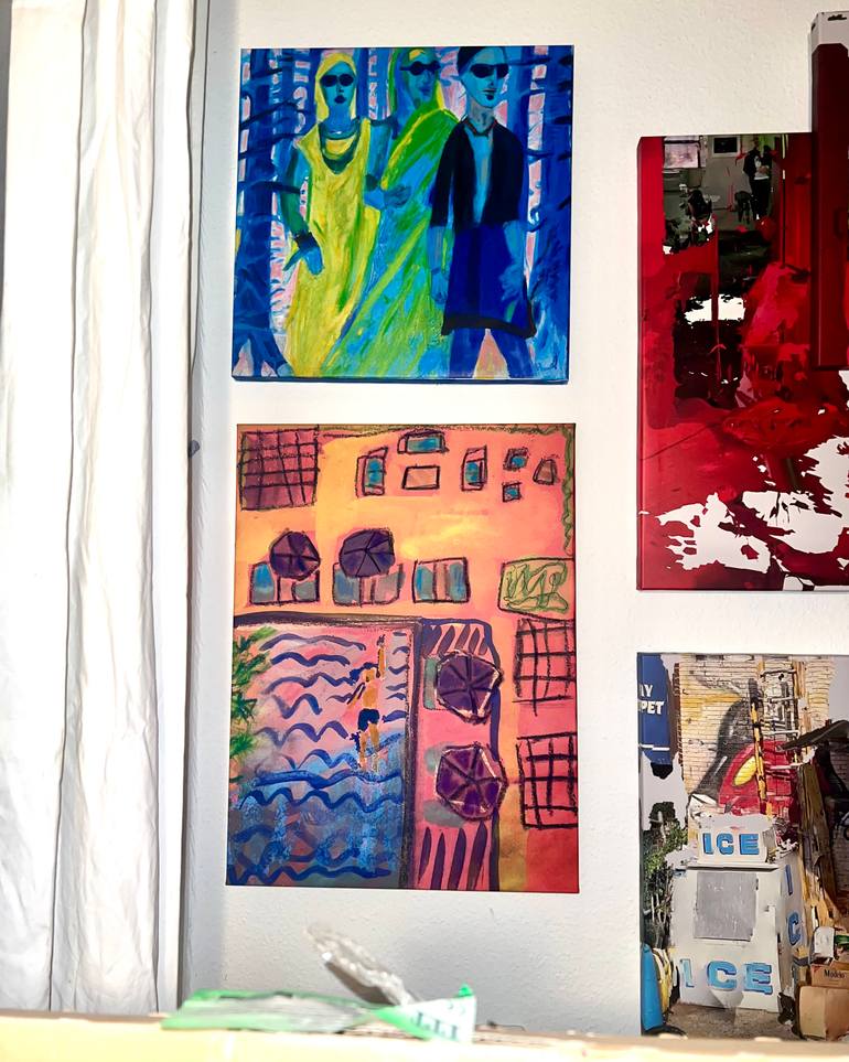 Original Abstract People Painting by Maansi Jain