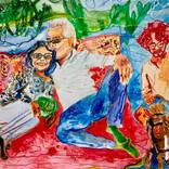 always happy fam said don't get in the painting with us pls by maansi jain