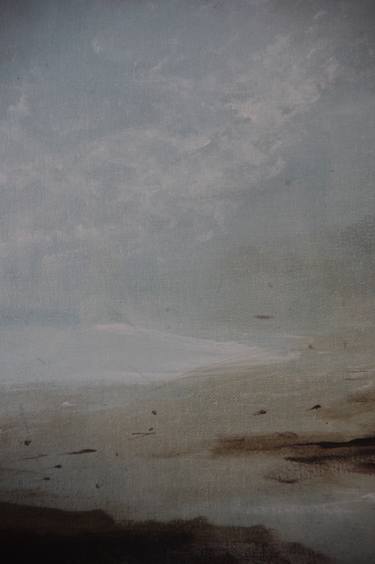A beach scene with clouds thumb