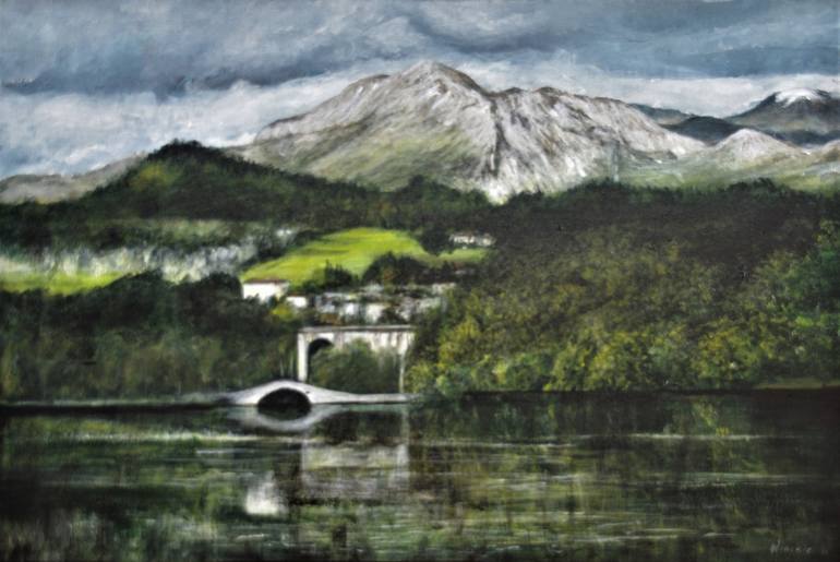 Original Illustration Landscape Painting by Geoff Winckle