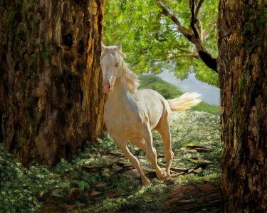 Original Horse Digital by Melinda Hughes-Berland