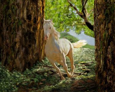 Original Fine Art Horse Digital by Melinda Hughes-Berland