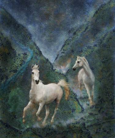Print of Impressionism Horse Photography by Melinda Hughes-Berland