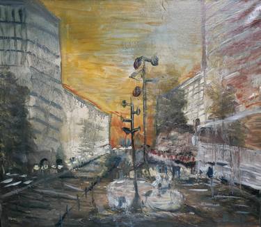 Print of Expressionism Cities Paintings by Vaidoto GEGEMOTAS