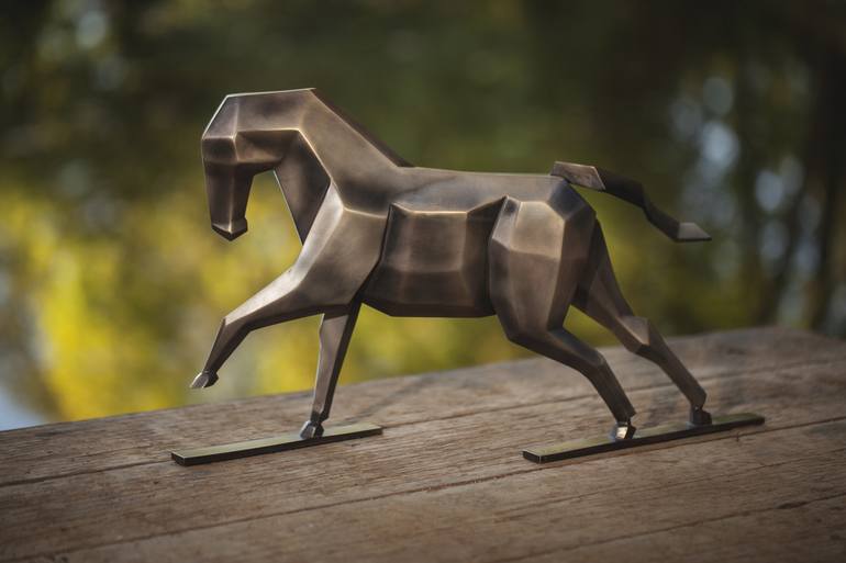 Original Abstract Horse Sculpture by Jacob Chandler