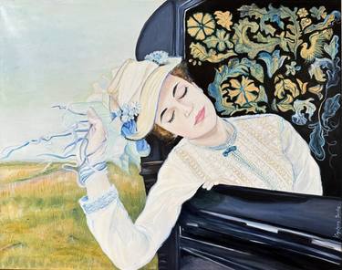 Original Classicism Women Paintings by Krystyna Jaszke