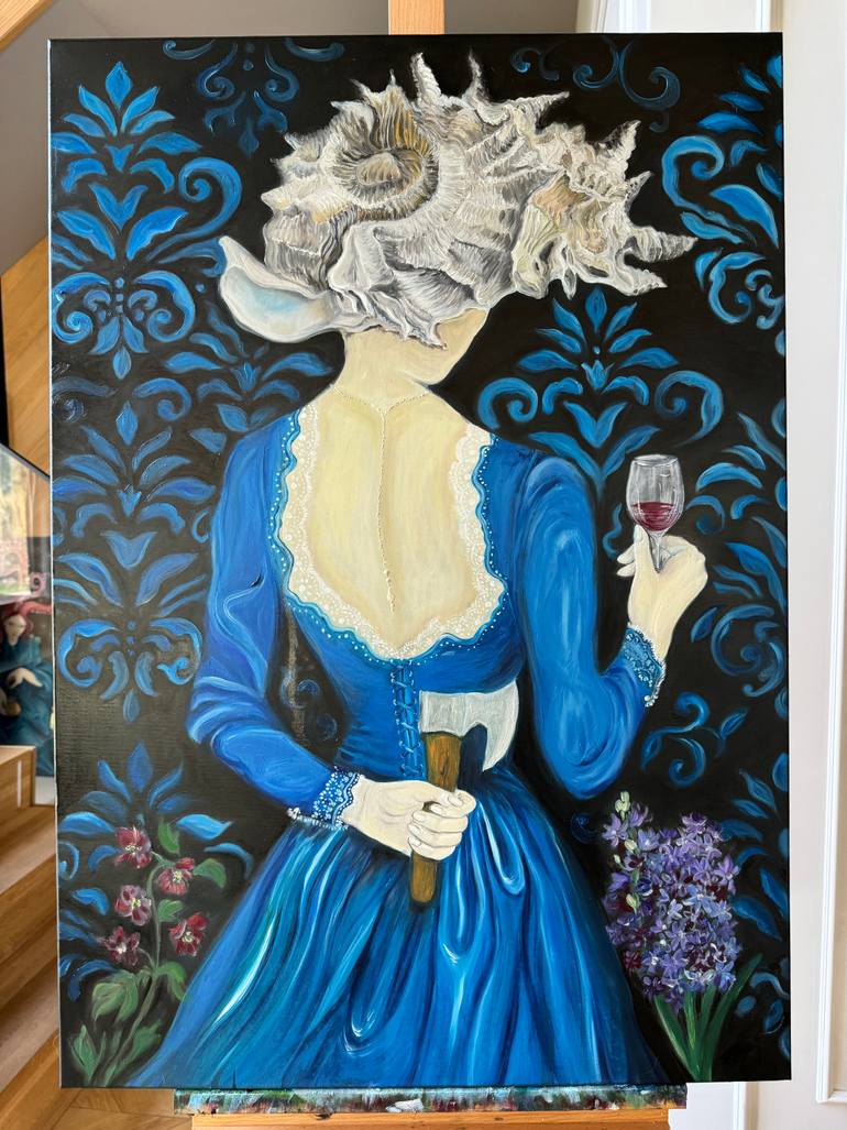 Original Figurative Women Painting by Krystyna Jaszke