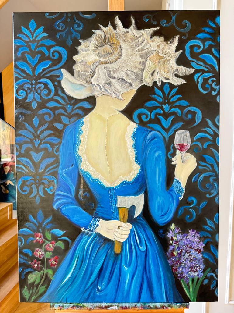 Original Figurative Women Painting by Krystyna Jaszke