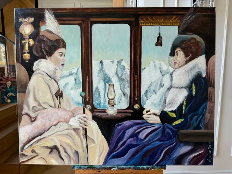 Original Romanticism Still Life Painting by Krystyna Jaszke