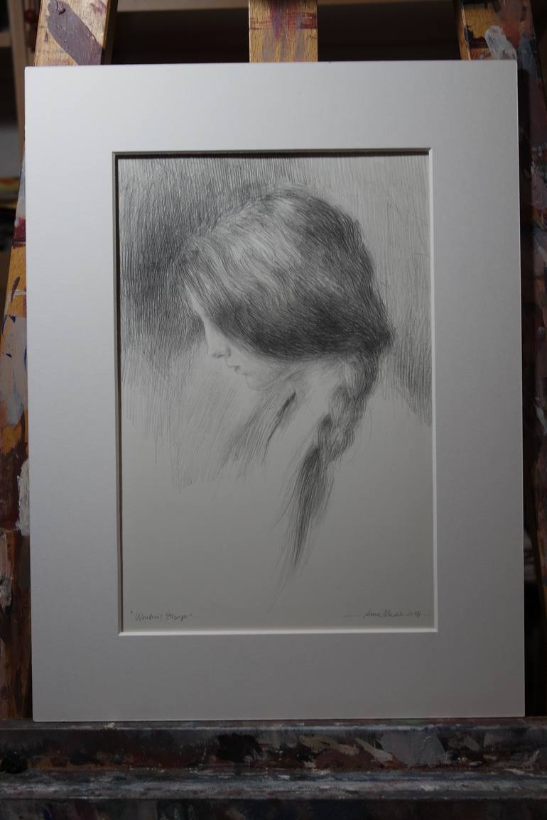Original Portrait Drawing by Anna Madia