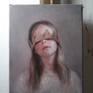 Oil portrait, the second one of the serie "Queen"
Signed at the back and ready to hang