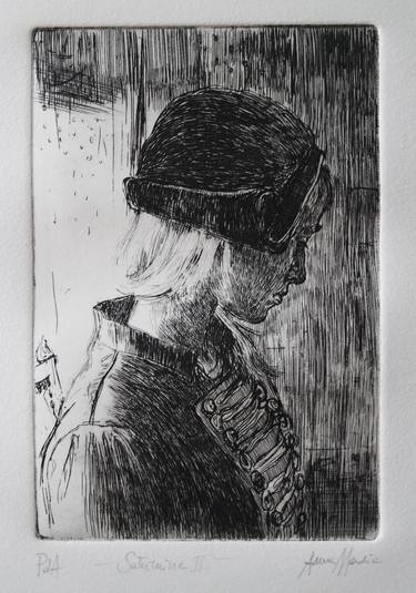 Original Figurative Portrait Printmaking by Anna Madia