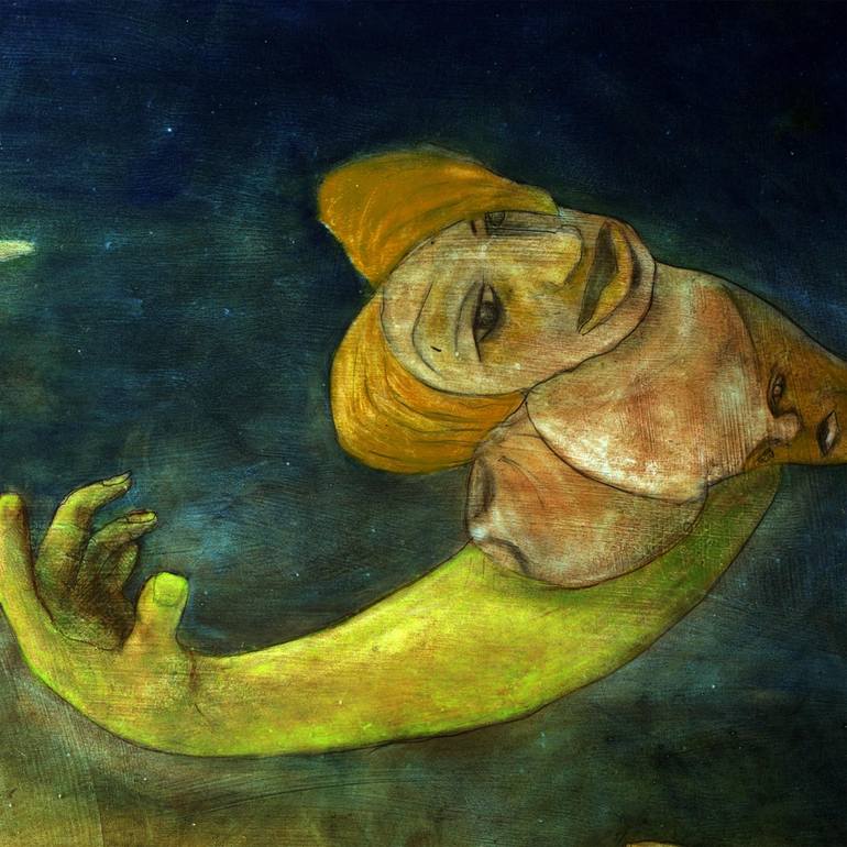 Original Dada Fantasy Painting by Sam Roloff