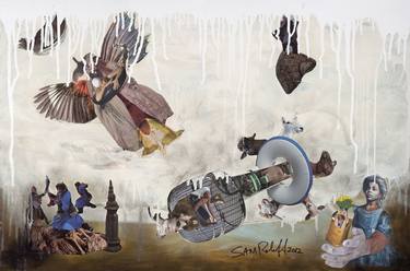 Original Fine Art Classical mythology Collage by Sam Roloff