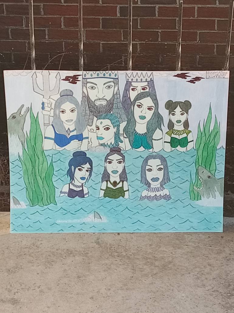 Original Figurative Classical Mythology Mixed Media by Isaac Bivines