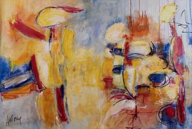 Original Abstract Expressionism People Paintings by Veronique Besancon