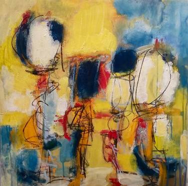 Original Abstract Expressionism People Paintings by Veronique Besancon