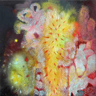 Original Abstract Expressionism Abstract Paintings by Supmanee Chai