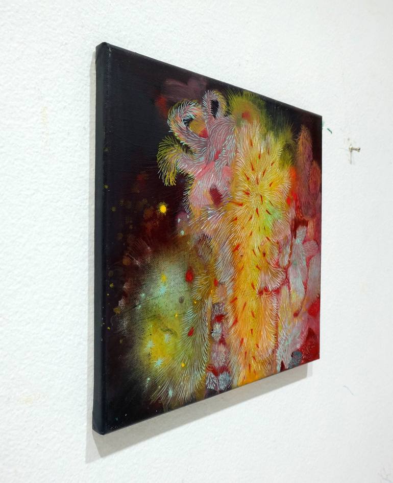 Original Abstract Expressionism Abstract Painting by Supmanee Chai