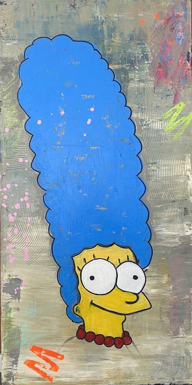 The Simpsons Homer Louis Vuitton Couch Painting by Chosen Art