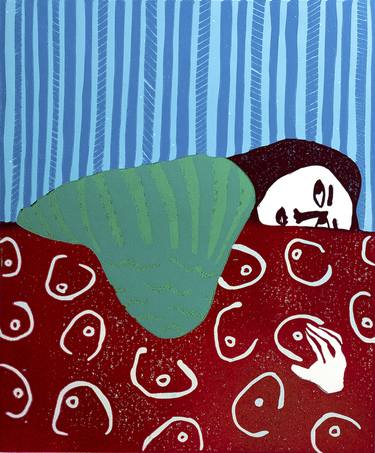 Original Figurative Family Printmaking by Olga Krasanova