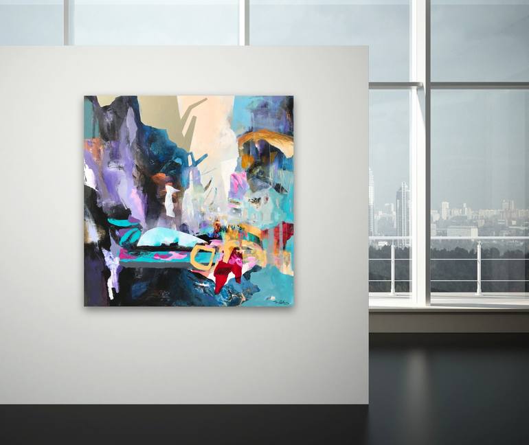 Original Abstract Expressionism Abstract Painting by Yuet-Lam Tsang