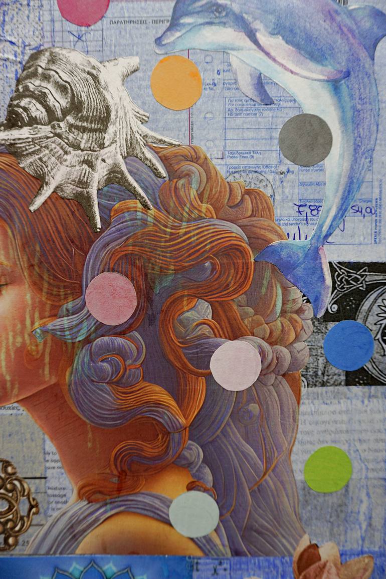 Original Figurative Women Collage by Natalia Kazirelova