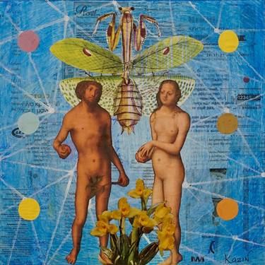 Original Conceptual Nude Collage by Natalia Kazirelova