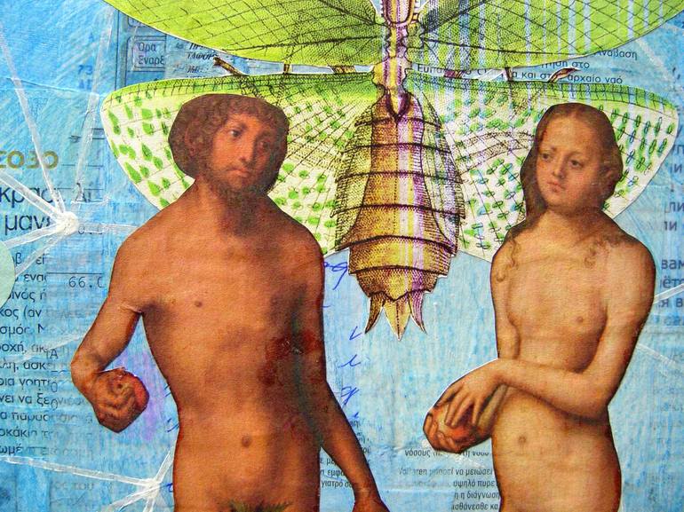 Original Contemporary Nude Collage by Natalia Kazirelova
