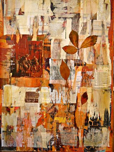 Original Abstract Expressionism Culture Collage by Natalia Kazirelova