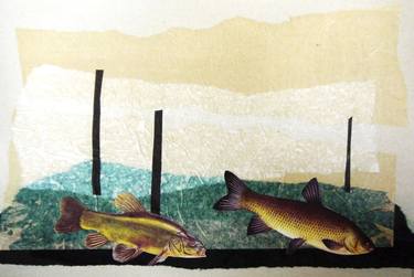 Original Fish Collage by Natalia Kazirelova