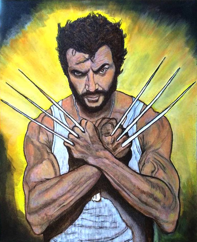 Wolverine (Hugh Jackman) Painting by Bernardo Lira | Saatchi Art