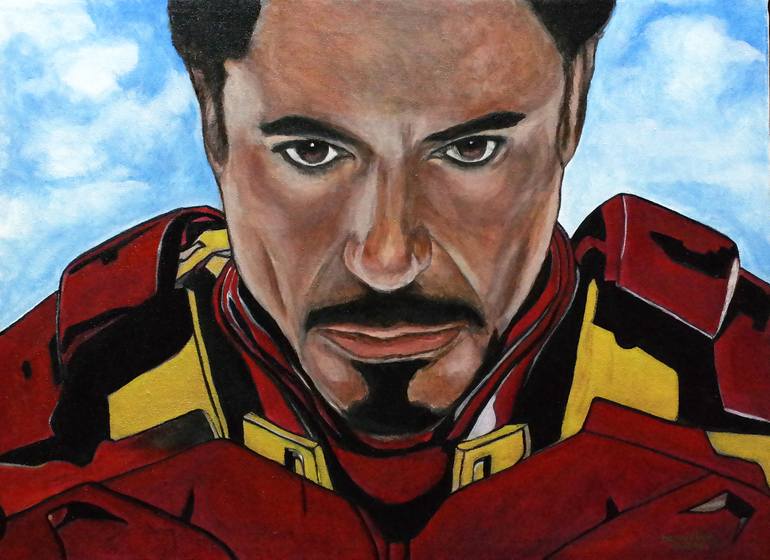 The Invincible Iron Man Painting by Bernardo Lira | Saatchi Art