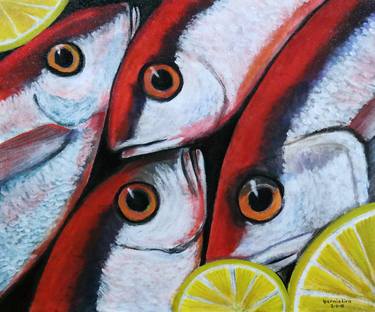 Print of Expressionism Fish Paintings by Bernardo Lira