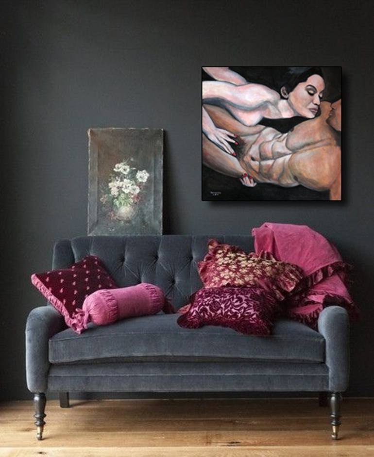 Original Expressionism Nude Painting by Bernardo Lira