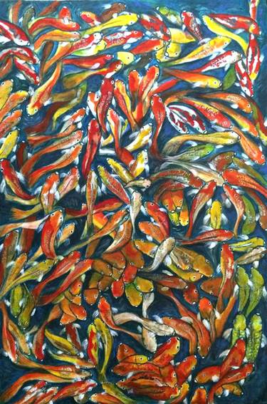 Print of Abstract Expressionism Fish Paintings by Bernardo Lira