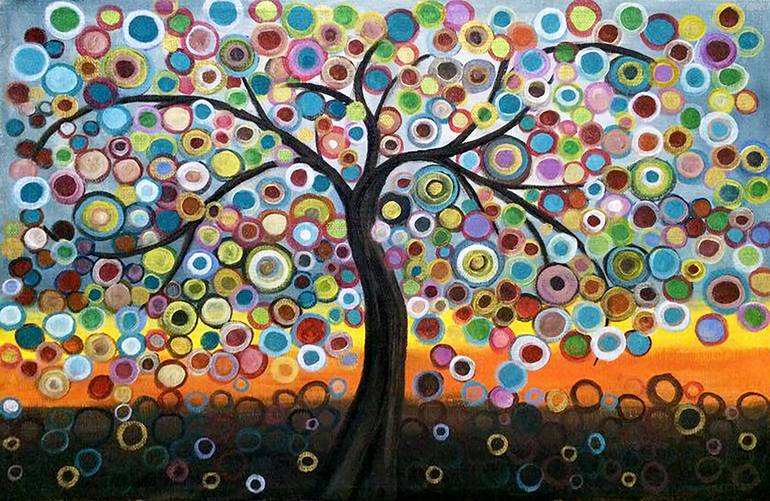 Original Abstract Tree Painting by Bernardo Lira