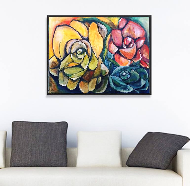 Original Impressionism Floral Painting by Bernardo Lira