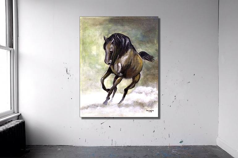 Original Fine Art Horse Painting by Bernardo Lira