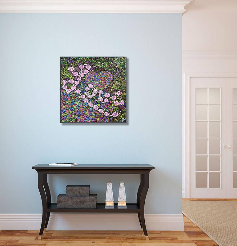 Original Conceptual Garden Painting by Bernardo Lira