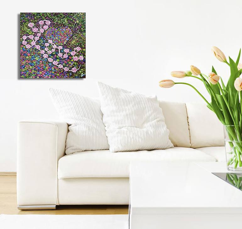 Original Conceptual Garden Painting by Bernardo Lira