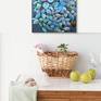 Blooms of lovely hydrangeas. Acrylic on canvas. 24x24 inches.